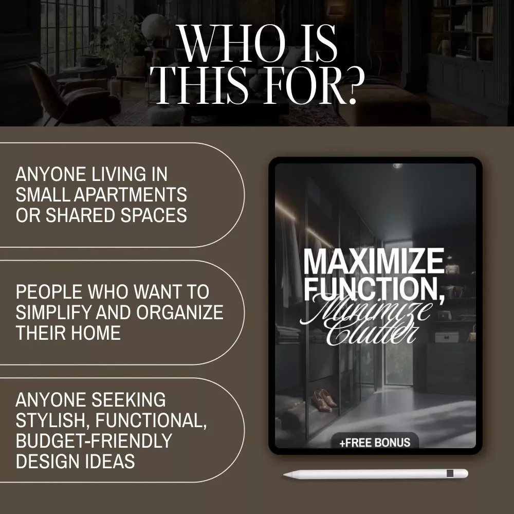 Maximize Function, Minimize Clutter | Multifunctional Room Layouts eBook | Small Space Design Guide | Space-Saving Furniture & Smart Home Ideas