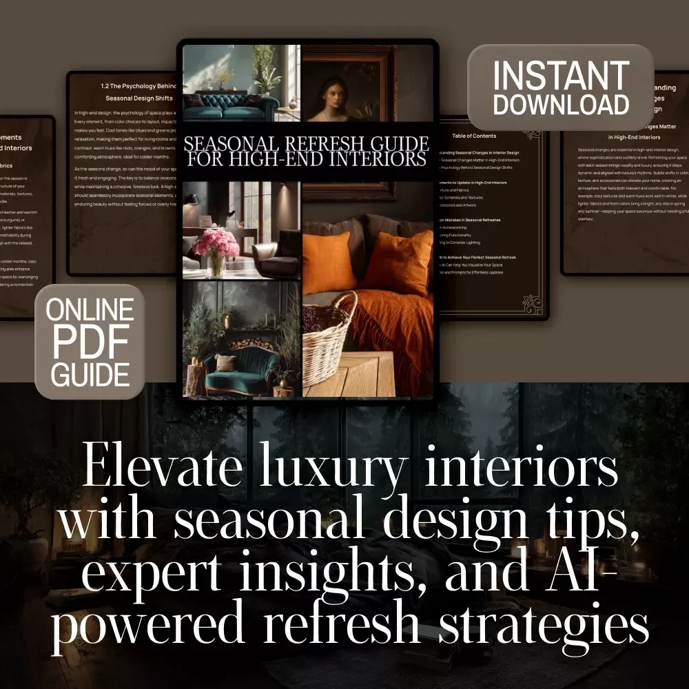 Seasonal Refresh Guide for High-End Interiors | Luxury Home Decor Digital Download | Interior Design eBook, Seasonal Styling Checklist