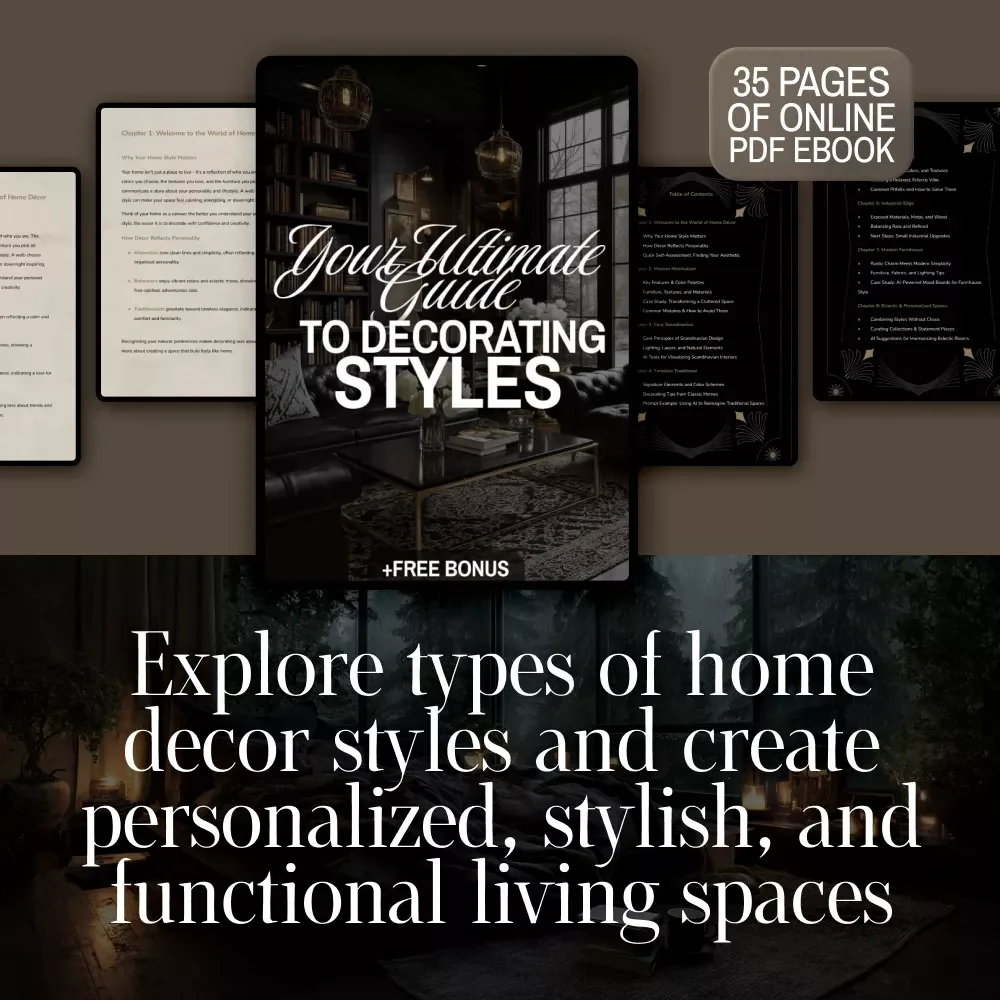 Your Ultimate Guide to Decorating Styles: Explore Types of Home Decor Styles eBook for Every Home Aesthetic
