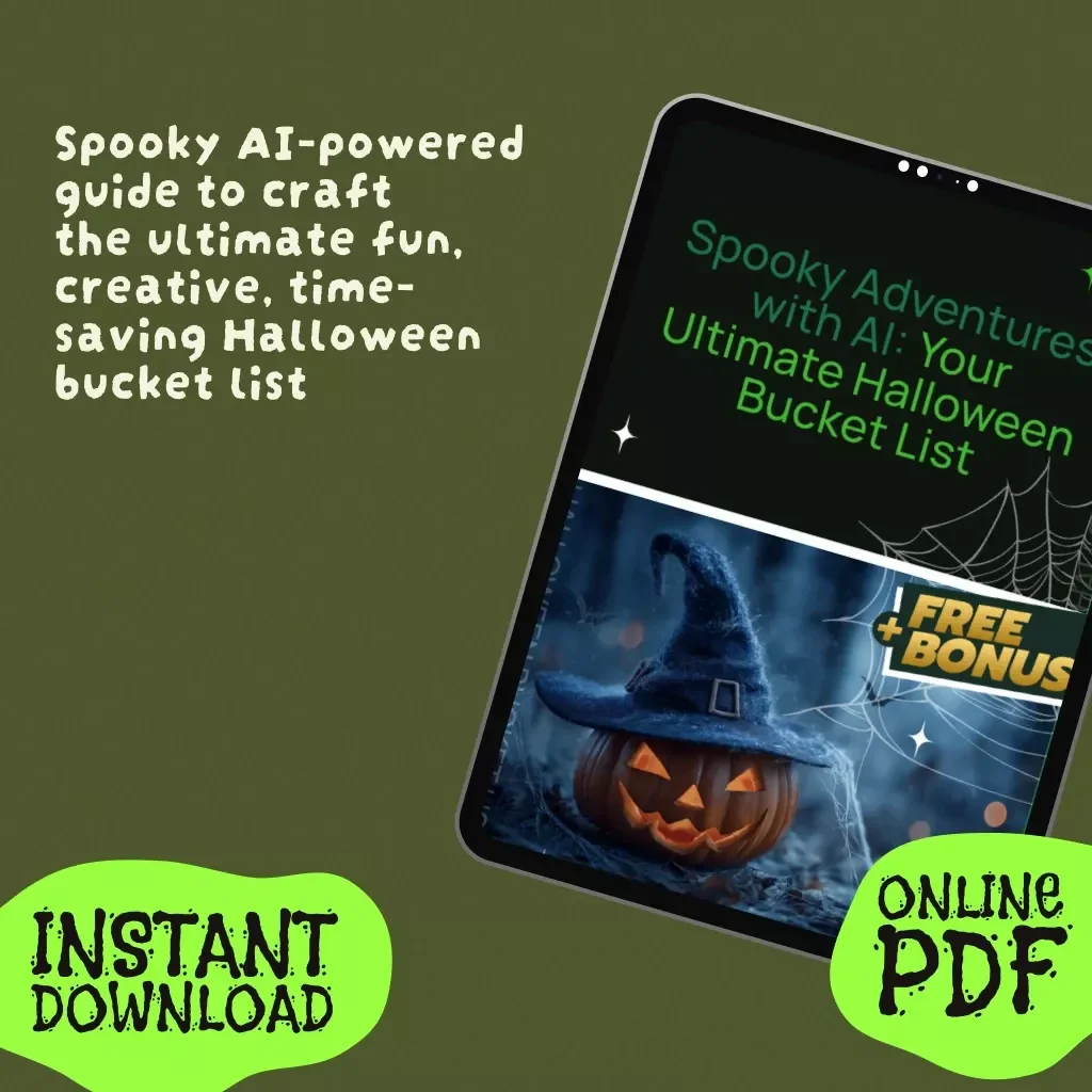 Spooky Adventures with AI: Your Ultimate Halloween Bucket List | AI-Guided Halloween Bucket List eBook, Digital Download, Printable Guide