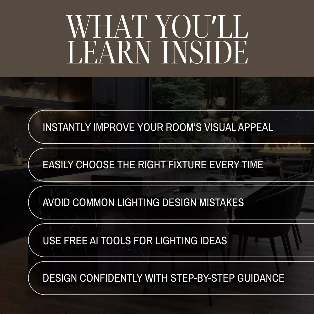 Statement Lighting Planner | Digital Interior Design Guide for Home Lighting, AI Lighting Tools, Midjourney Lighting Ideas, Perfect Fixture Checklist