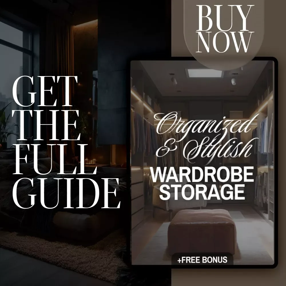 Organized and Stylish Wardrobe Storage | Closet Organization Guide, Decluttering Tips, Small Space Storage Ideas, Fashion Organization eBook