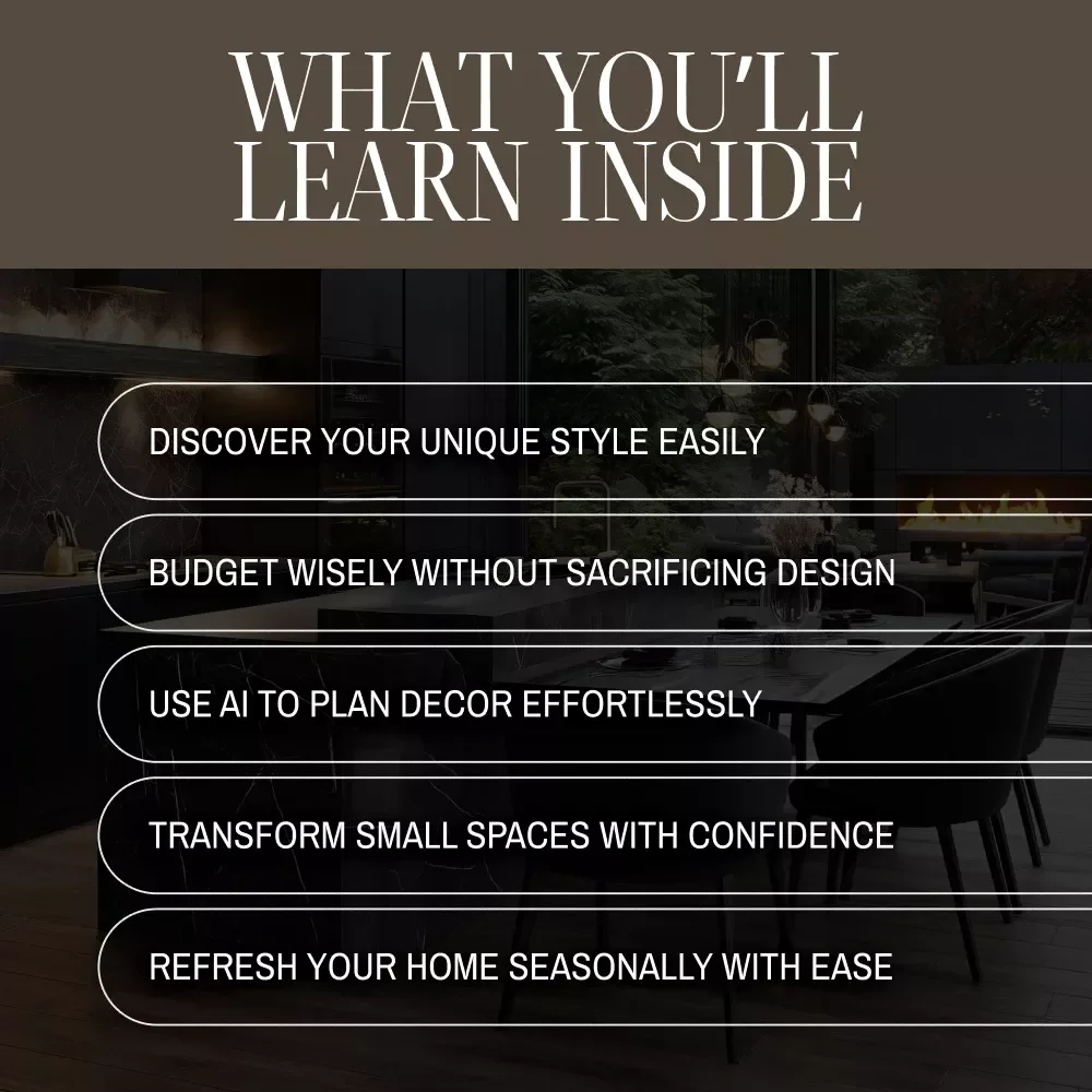 A Smart & Stylish Guide to Decorating Your Space | Home Decor eBook | How to Decorate Your Home Made Simple