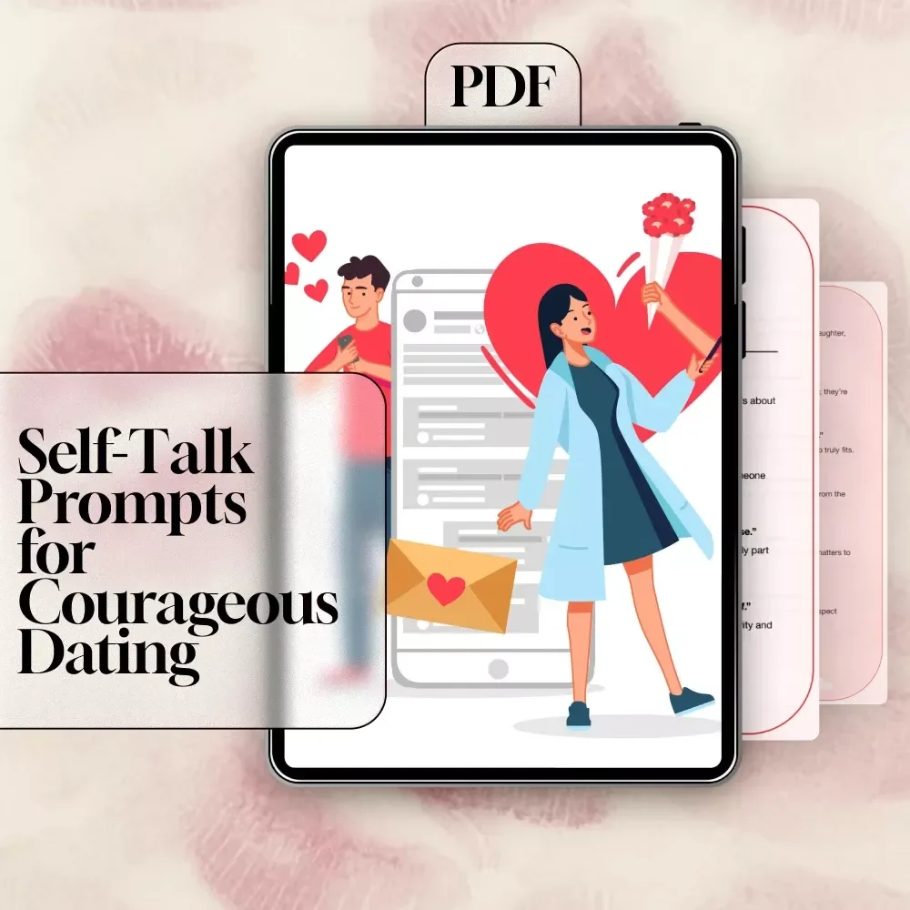 Self-Talk Prompts for Courageous Dating | Confidence Checklist for Singles | Positive Affirmations for Authentic Connections | Digital Download PDF