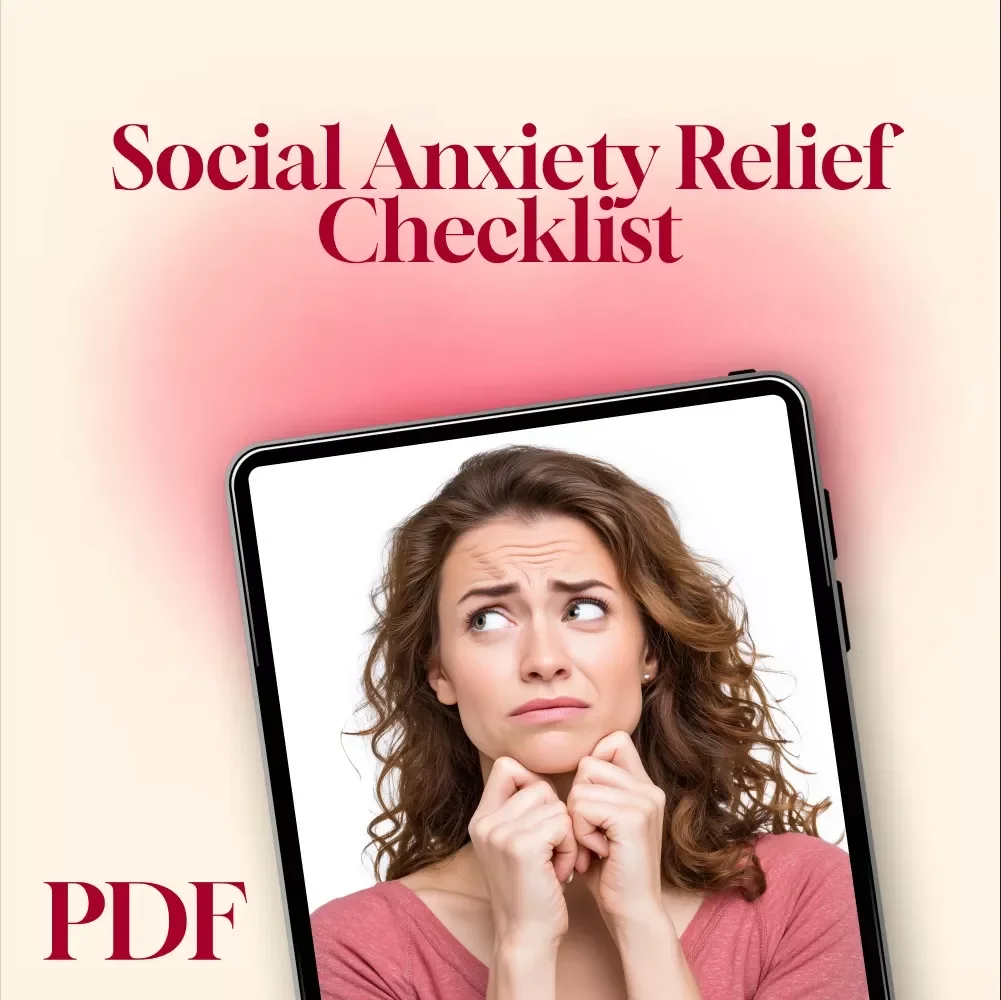 Social Anxiety Relief Checklist: Practical Steps to Confidence & Calm | Printable Digital Download | eBook Guide for Anxiety Support & Self-Confidence