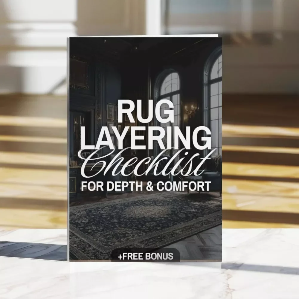 Rug Layering Checklist for Depth & Comfort | Digital Download | Carpet and Rug Layering for Depth and Comfort Guide