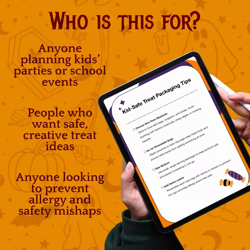 Kid-Safe Treat Packaging Tips Checklist | Printable Guide for Parents, Teachers & Party Planners | Digital Download