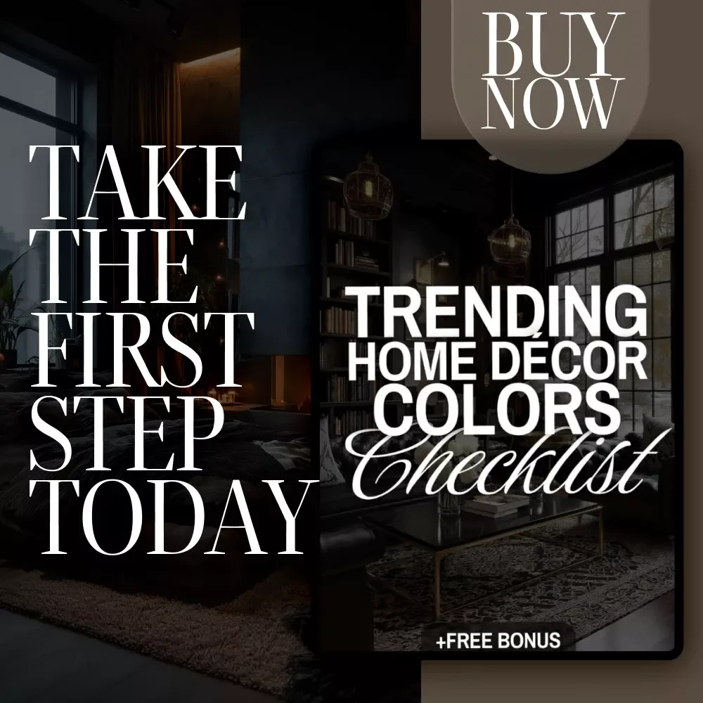 Trending Home Décor Colors Checklist | Digital Download Interior Design Guide, eBook & Printable for Stylish Room Makeovers
