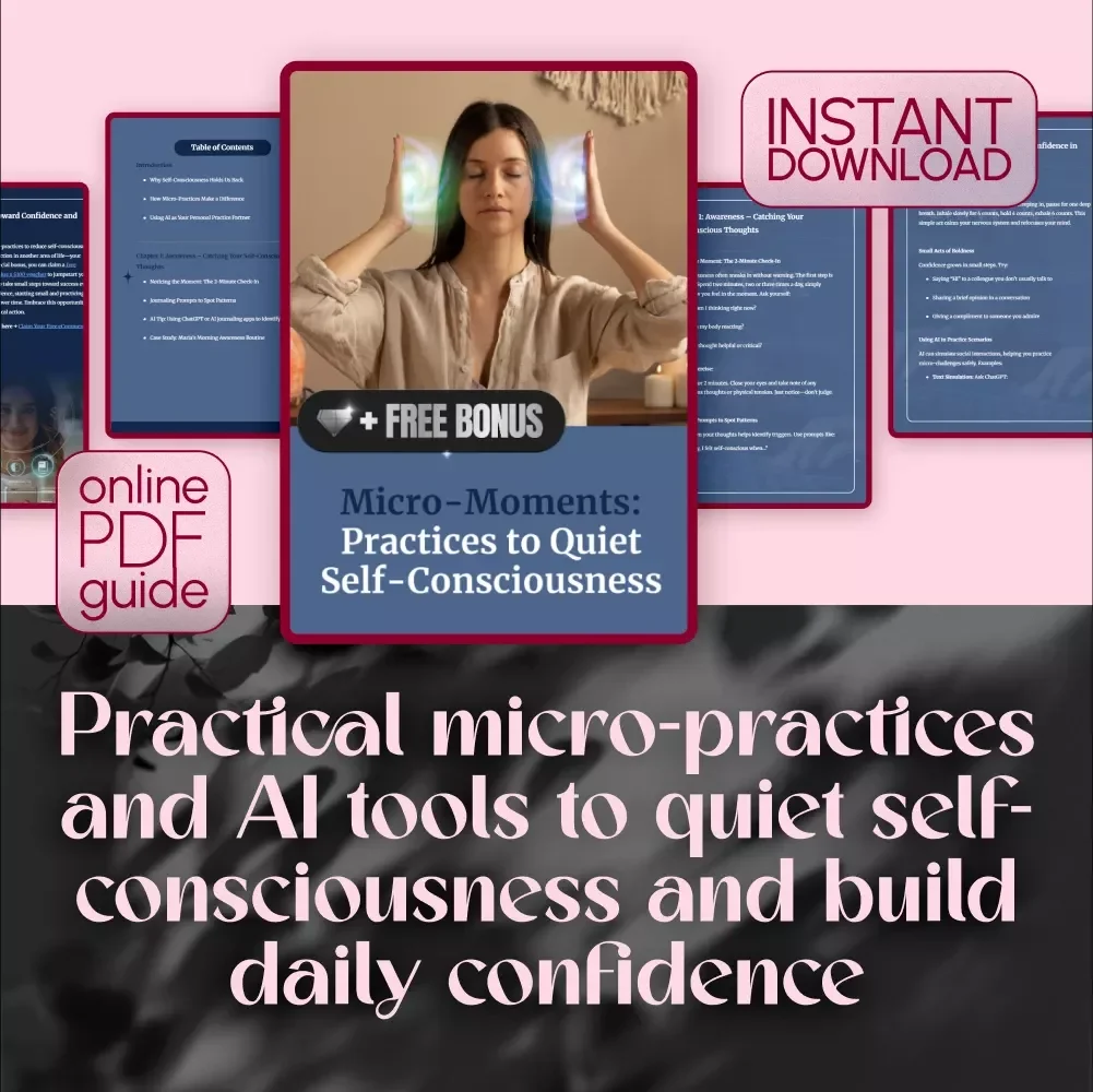 Micro-Moments: Daily Practices to Quiet Self-Consciousness | Guide for Confidence, Self-Awareness & Growth | Daily Micro-Practices to Reduce Self-Consciousness