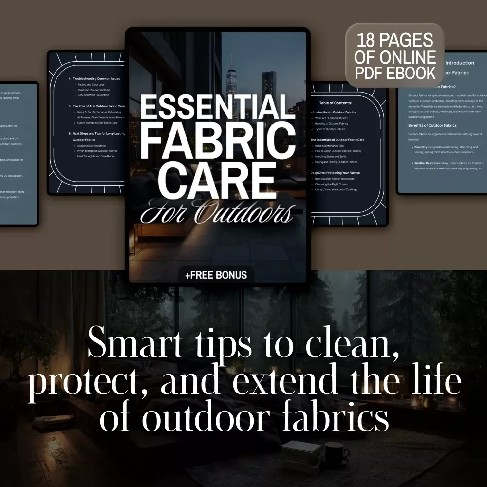 Essential Fabric Care for Outdoors | Outdoor Fabric Care eBook | Digital Download Guide for Cleaning, Protecting & Maintaining Outdoor Fabrics