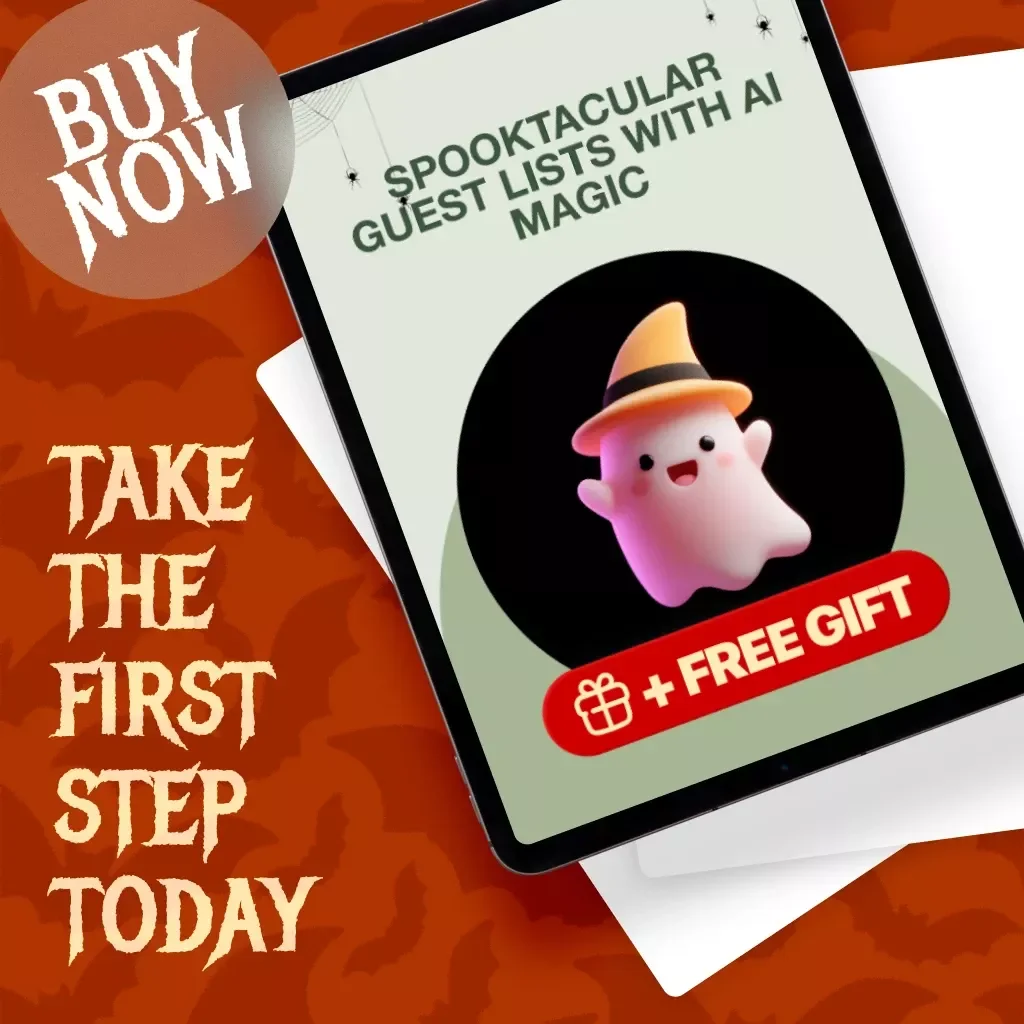 Spooktacular Guest Lists with AI Magic | How to Use AI to Build Halloween Party Guest Lists | Digital Download Guide, eBook & Checklist