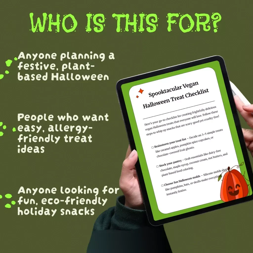 Spooktacular Vegan Halloween Treat Checklist | Vegan Halloween Treat Ideas | Digital Download eBook & Printable Guide