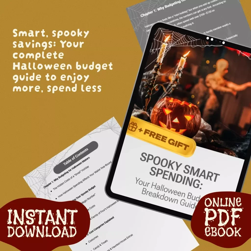 Spooky Smart Spending: Your Halloween Budget Breakdown Guide | Digital Download eBook with Halloween Budget Breakdown Worksheet
