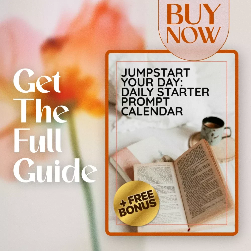 Jumpstart Your Day: Daily Starter Prompt Calendar - Boost Creativity, Productivity & Focus