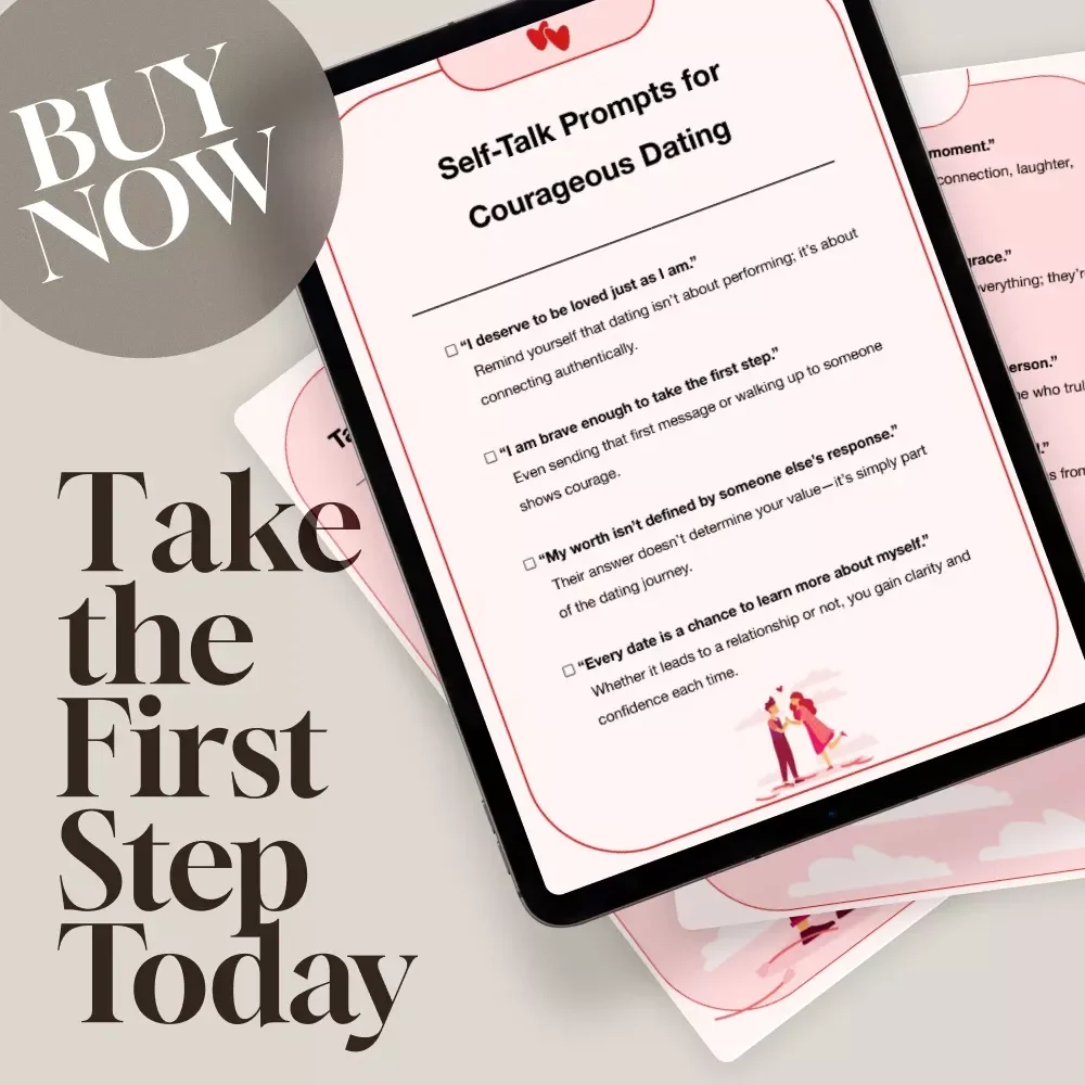 Self-Talk Prompts for Courageous Dating | Confidence Checklist for Singles | Positive Affirmations for Authentic Connections | Digital Download PDF