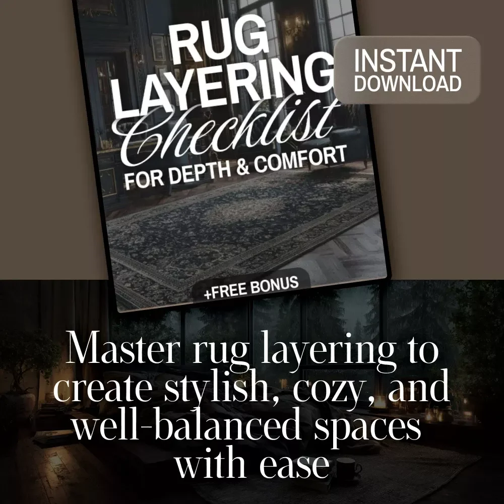 Rug Layering Checklist for Depth & Comfort | Digital Download | Carpet and Rug Layering for Depth and Comfort Guide