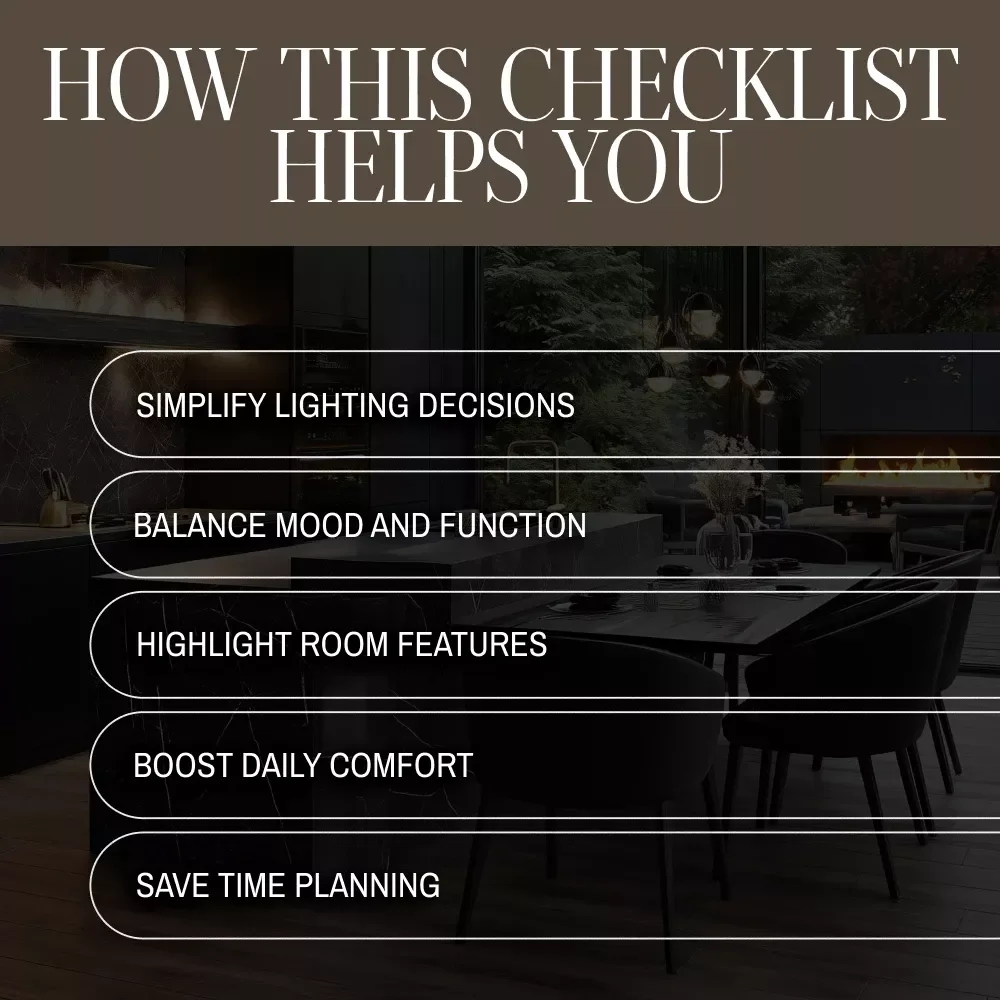Playbook to Layered Lighting Checklist | Digital Download Guide for Ambient, Task, and Accent Lighting Design | Home & Interior Lighting Planner
