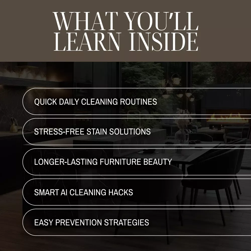 Keeping White Furniture Pristine | Digital Download Guide for Cleaning, Daily Maintenance, Stain Removal & AI-Powered Furniture Care