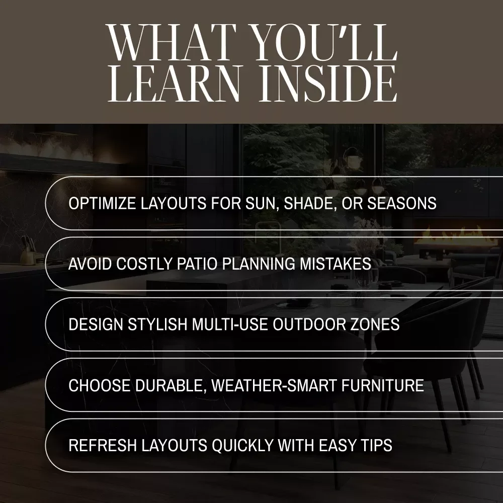Patio Furniture Layout Seasonal Planner | Outdoor Furniture Layout Guide for Seasonal Patio Design | Digital Download for Garden & Backyard Spaces