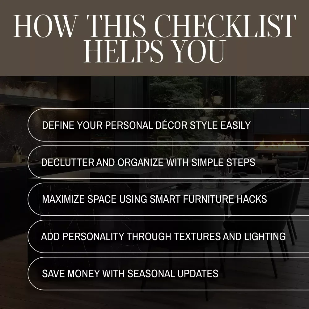 Interior Home Décor Ideas | Digital Download Guide | Modern, Cozy Cottage, Boho Chic, Industrial & Eclectic Styling | Home Decorating Checklist & eBook