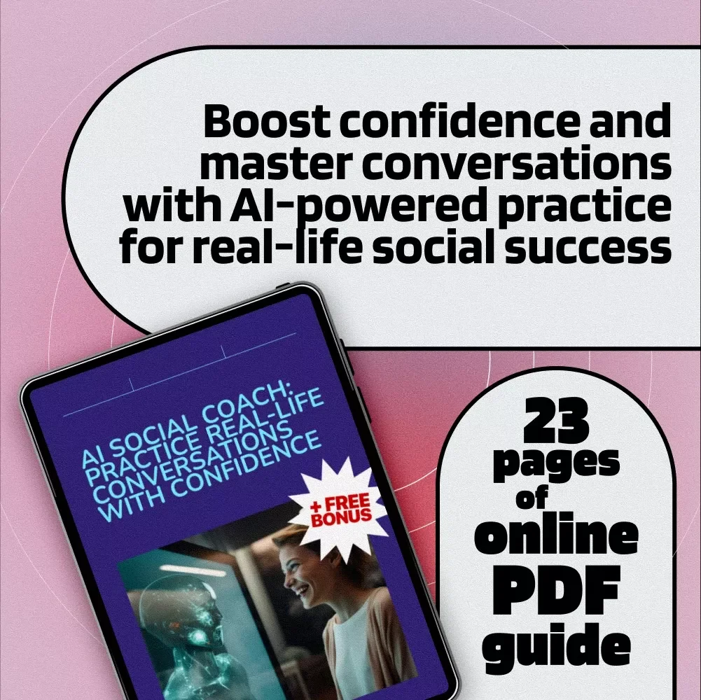 AI Social Coach: Practice Real-Life Conversations with Confidence | Digital Guide for Social Skills Growth, eBook & Checklist | AI Practice for Real-Life Social Situations