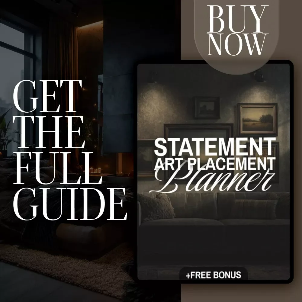 Statement Art Placement Planner | Digital Guide for Wall Art, Home Decor, Interior Styling & AI Visualization