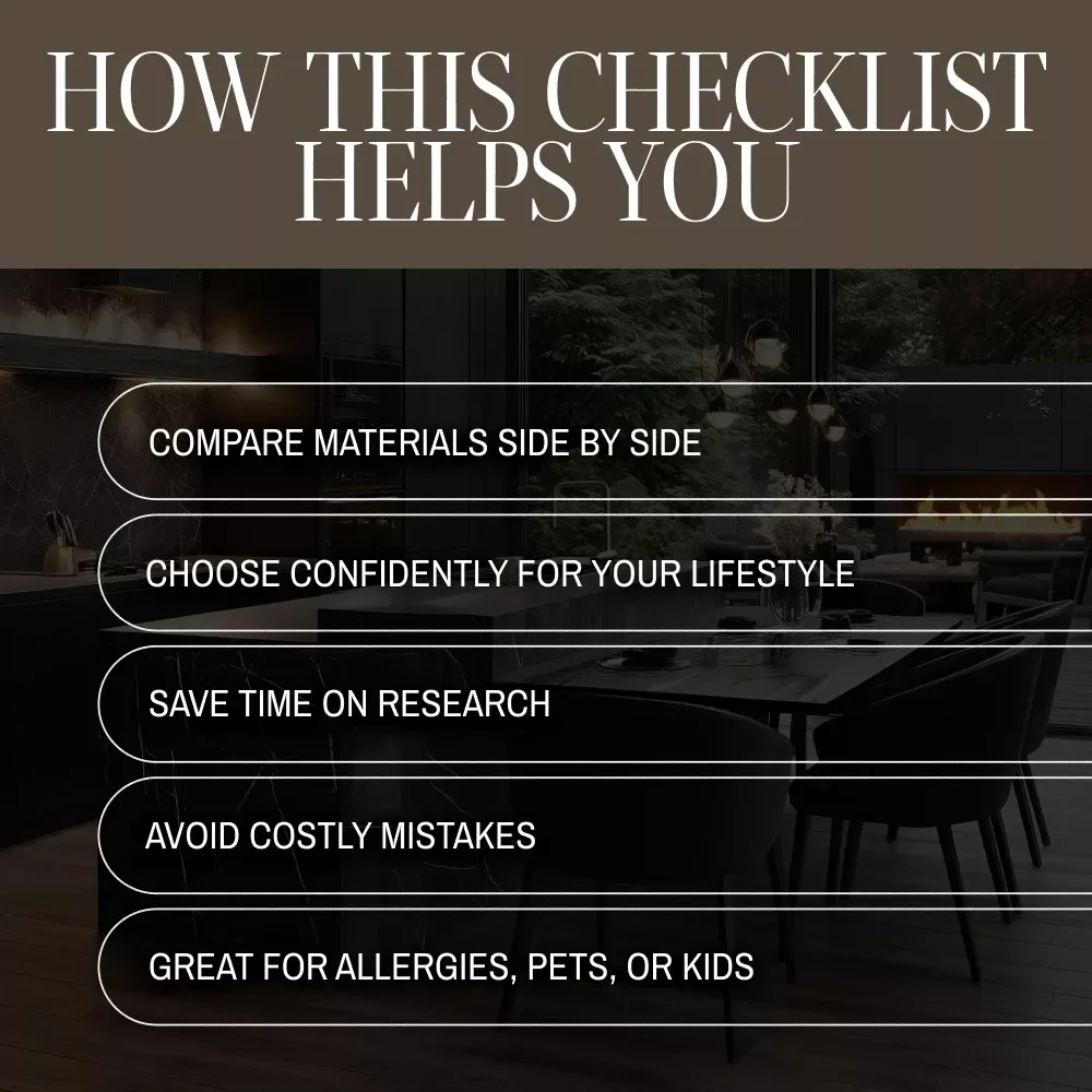 Leather vs. Fabric Sofas Checklist | Digital Download | Sofa Comparison Guide | Home Decor Decision Tool