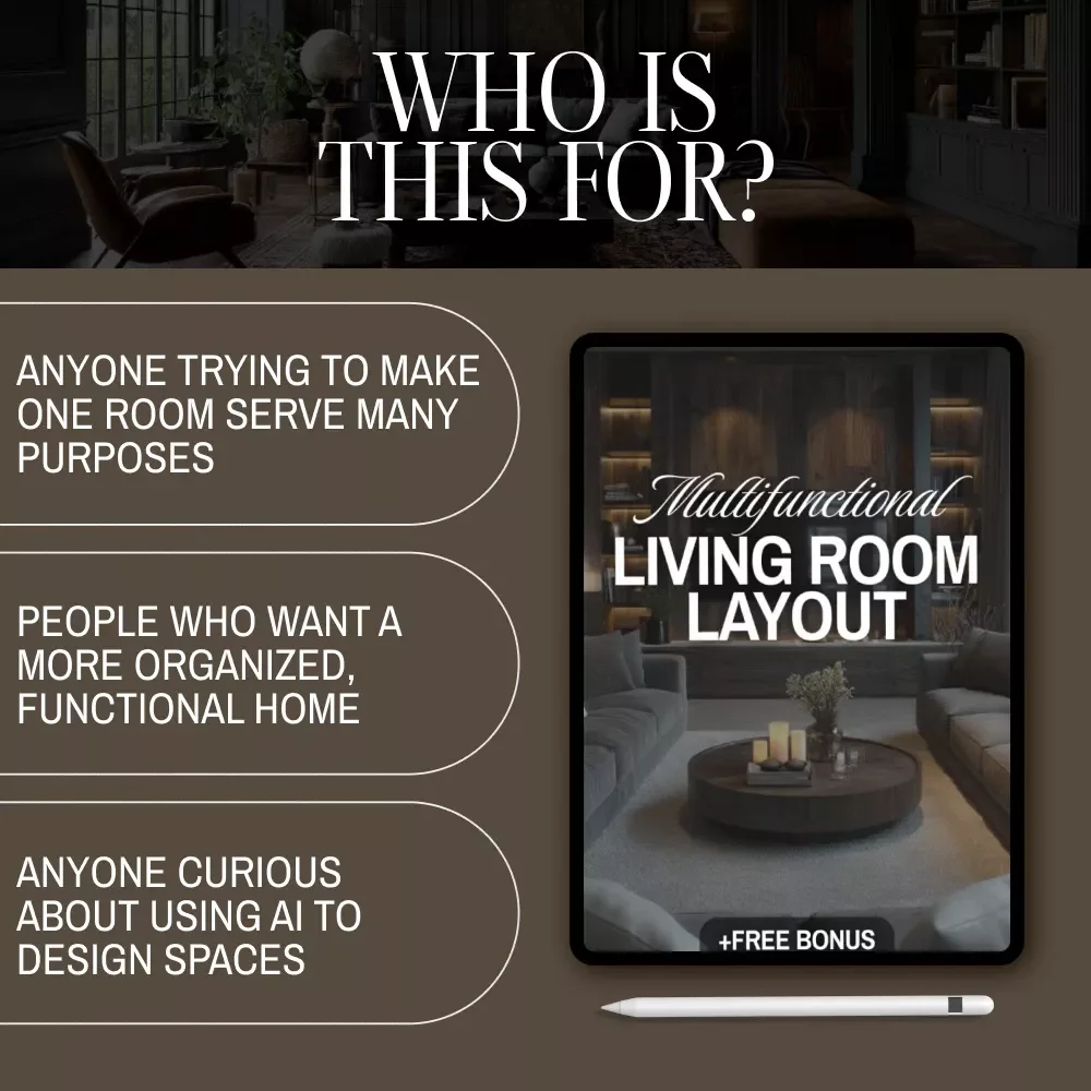 Multifunctional Living Room Layout Guide | Digital Download for Small Spaces, AI Room Planning, and Flexible Furniture Arrangement