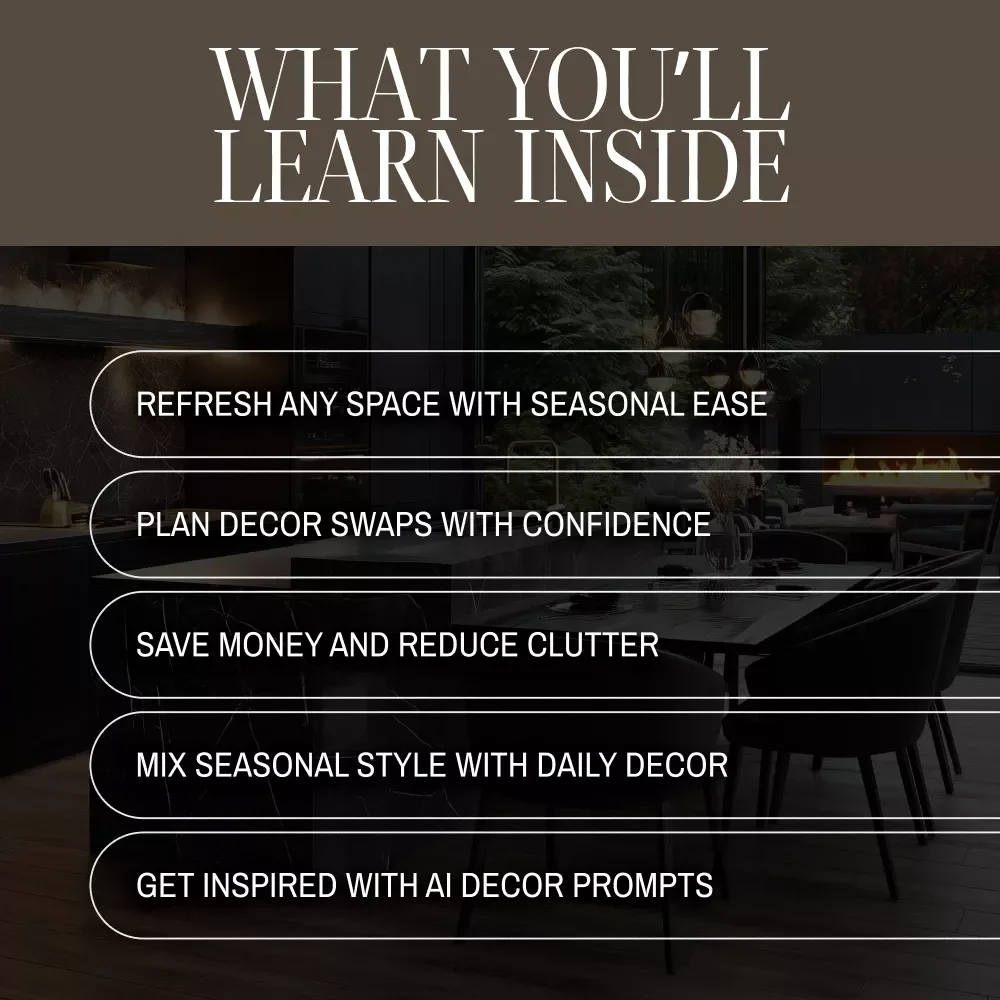 Your Smart Guide to Seasonal Decor Swaps | Digital Download eBook | Seasonal Home Refresh Guide | Holiday Decor Checklist | Interior Styling PDF