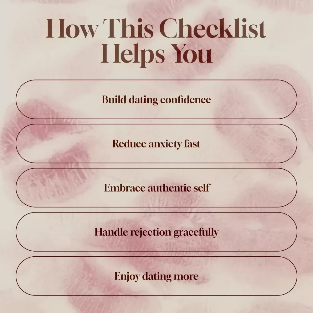 Self-Talk Prompts for Courageous Dating | Confidence Checklist for Singles | Positive Affirmations for Authentic Connections | Digital Download PDF