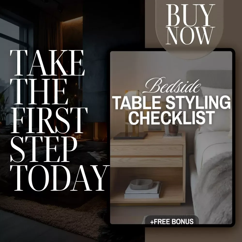 Bedside Table Styling Checklist | Digital Download Guide, Bedroom Decor eBook, Nightstand Styling Ideas, Minimalist Home Organization Printable