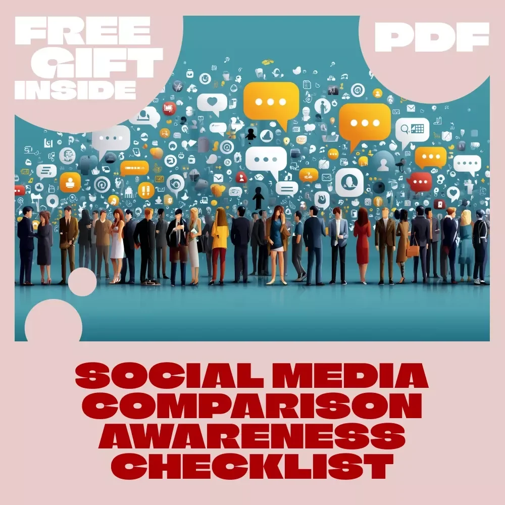 Social Media Comparison Awareness Checklist | Digital Download | Self-Care, Mindful Social Media Use, Mental Health Support Tool
