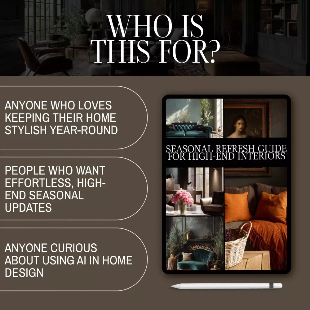 Seasonal Refresh Guide for High-End Interiors | Luxury Home Decor Digital Download | Interior Design eBook, Seasonal Styling Checklist