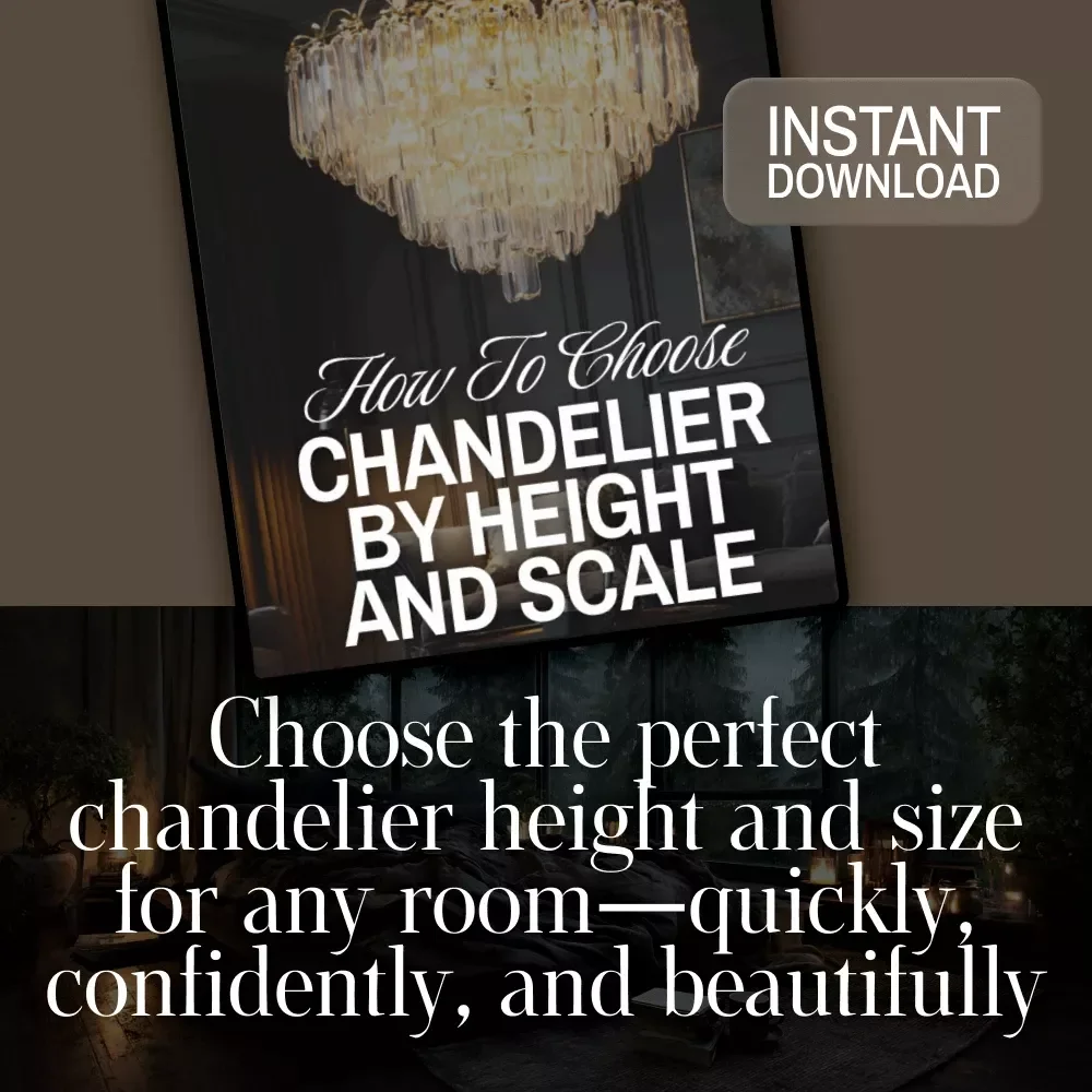 How to Choose Chandelier by Height and Scale Checklist | Chandelier Sizing Guide | Lighting Design Tips | Digital Download