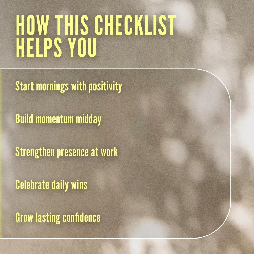 Daily Confidence Power-Up Checklist | Printable Daily Confidence Exercises | Digital Self-Growth Guide for Boosting Self-Esteem