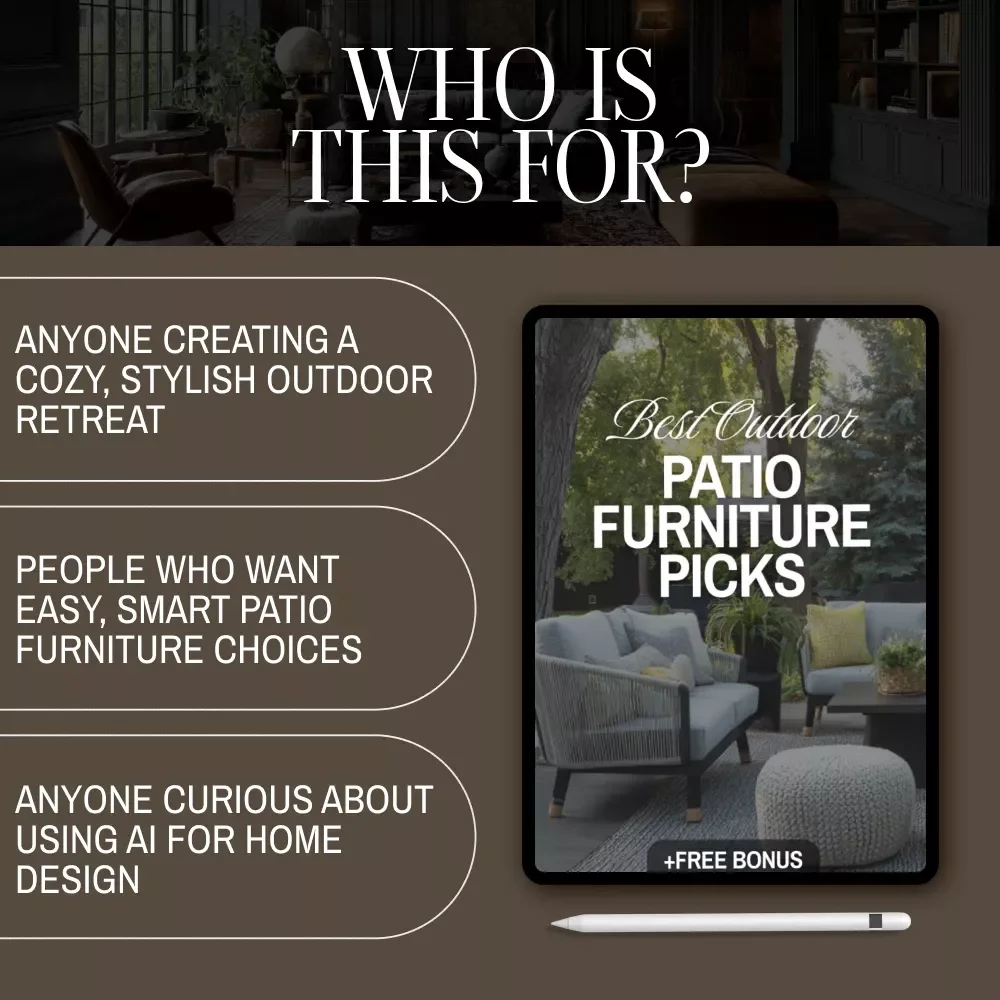 Best Outdoor Patio Furniture Picks Guide | Digital Download for Choosing Outdoor Furniture, Styles, Materials & AI Patio Design