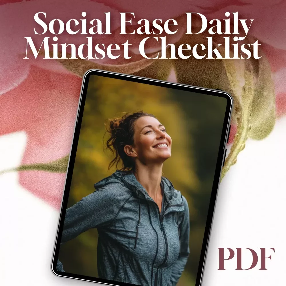 Social Ease Daily Mindset Checklist | Printable Daily Mindset Tracker for Social Ease | Digital Download Self-Confidence Guide