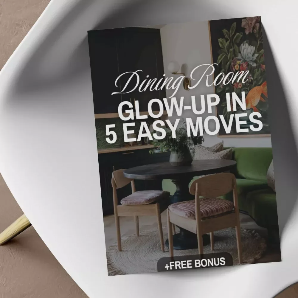 Dining Room Glow-Up in 5 Easy Moves – Printable Home Decor Checklist, Dining Room Makeover Guide, Interior Styling Digital Download