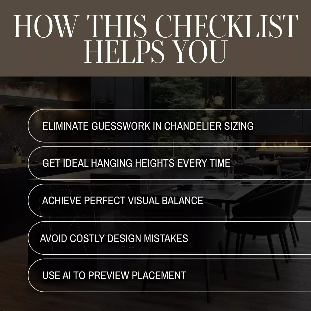 How to Choose Chandelier by Height and Scale Checklist | Chandelier Sizing Guide | Lighting Design Tips | Digital Download