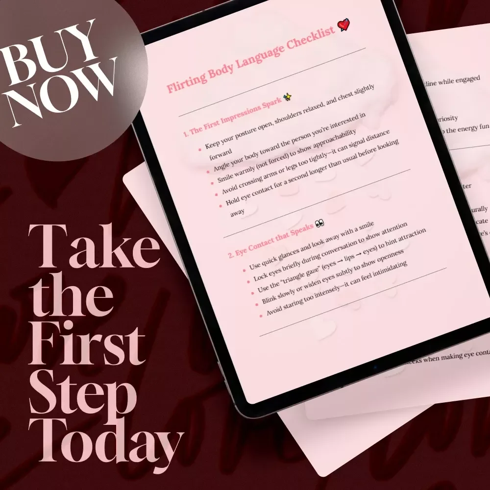 Flirting Body Language Checklist | Digital Download Guide for Confident Connections, Dating & Social Skills