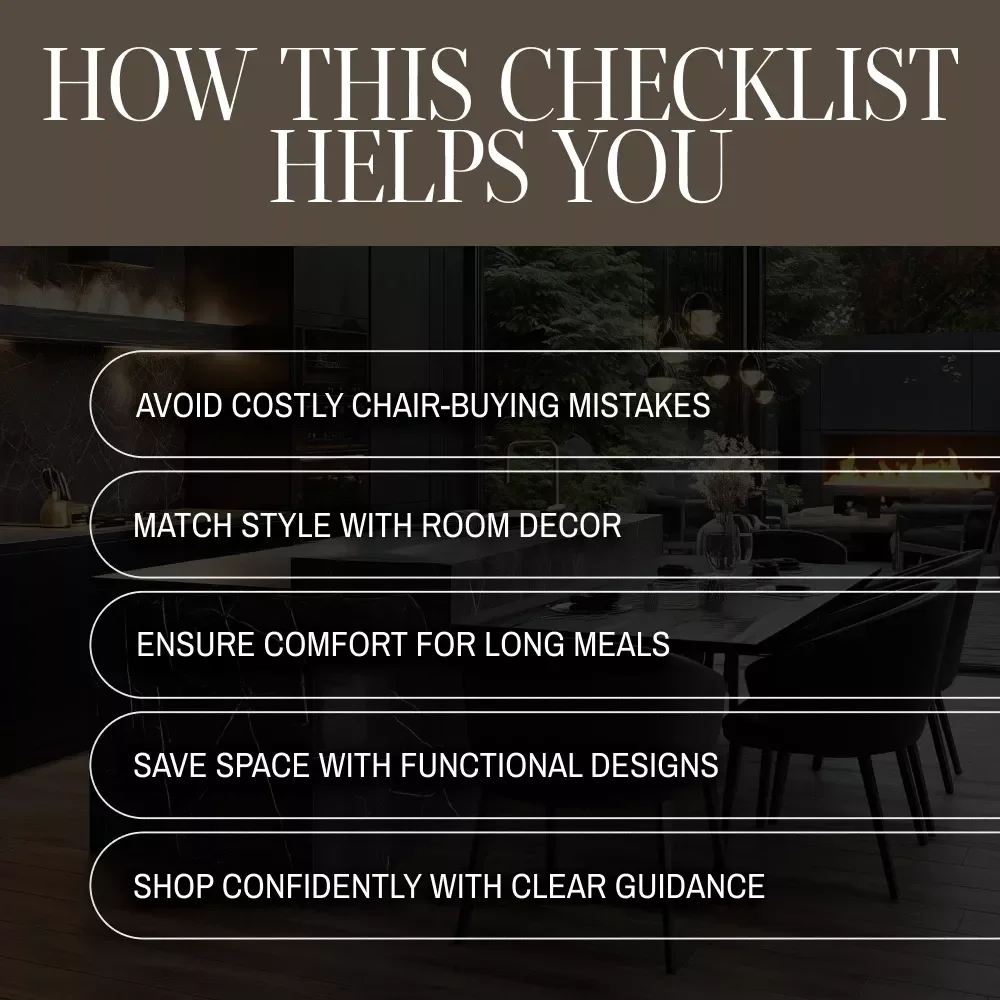 How to Pick Dining Chairs Checklist | Digital Download Guide for Choosing the Perfect Dining Room Chairs, Home Decor, Dining Table Seating, Interior Design Tips