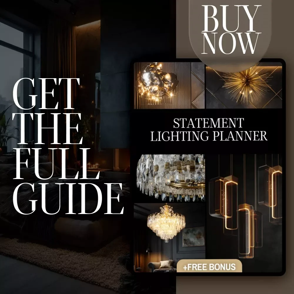 Statement Lighting Planner | Digital Interior Design Guide for Home Lighting, AI Lighting Tools, Midjourney Lighting Ideas, Perfect Fixture Checklist