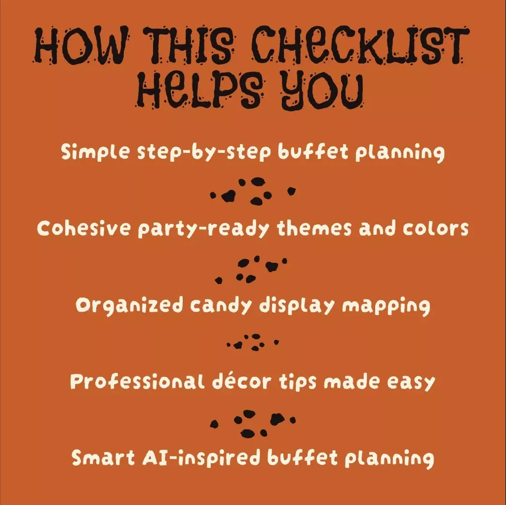 DIY Candy Buffet Layout Map Checklist | Printable Party Guide | Digital Download for Wedding, Birthday & Holiday Events