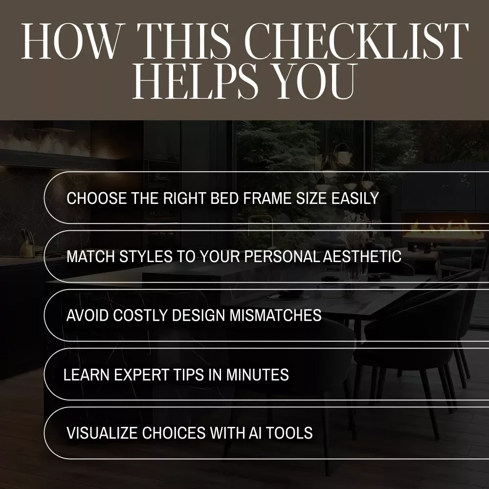 How to Choose Luxury Bed Frame - Printable Checklist | Digital Download for Bedroom Design, Luxury Decor, Home Styling Guide