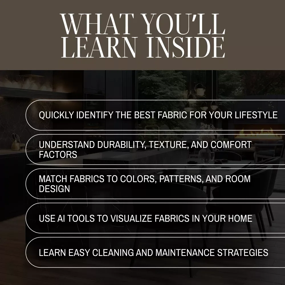 Choosing the Perfect Sofa Fabric Guide – Expert Tips on Sofa Fabrics, Durability, Comfort & Style for Your Home | Digital Download eBook, Checklist & Design Advice