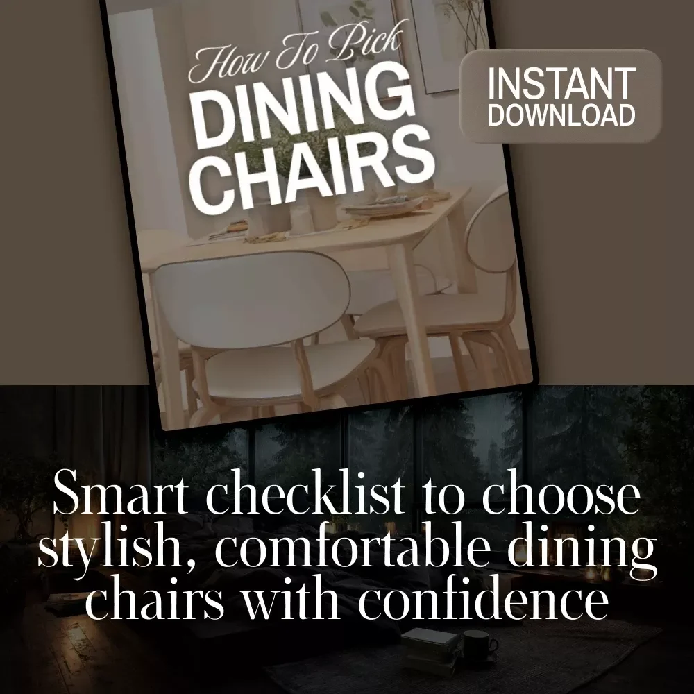 How to Pick Dining Chairs Checklist | Digital Download Guide for Choosing the Perfect Dining Room Chairs, Home Decor, Dining Table Seating, Interior Design Tips