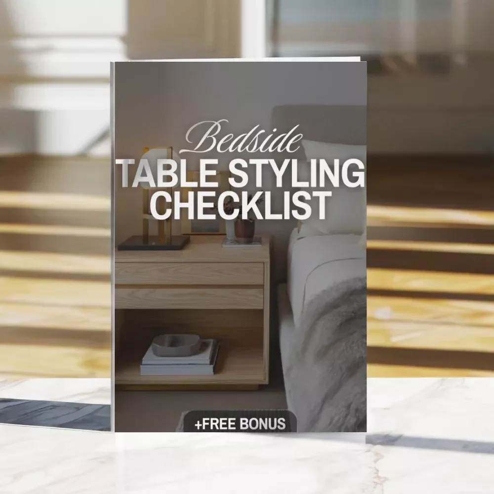 Bedside Table Styling Checklist | Digital Download Guide, Bedroom Decor eBook, Nightstand Styling Ideas, Minimalist Home Organization Printable
