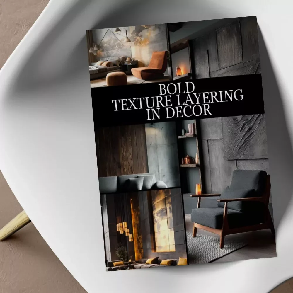 Bold Texture Layering in Decor Checklist | Digital Download Home Styling Guide for Interior Design, Room Makeover & Modern Decorating Ideas