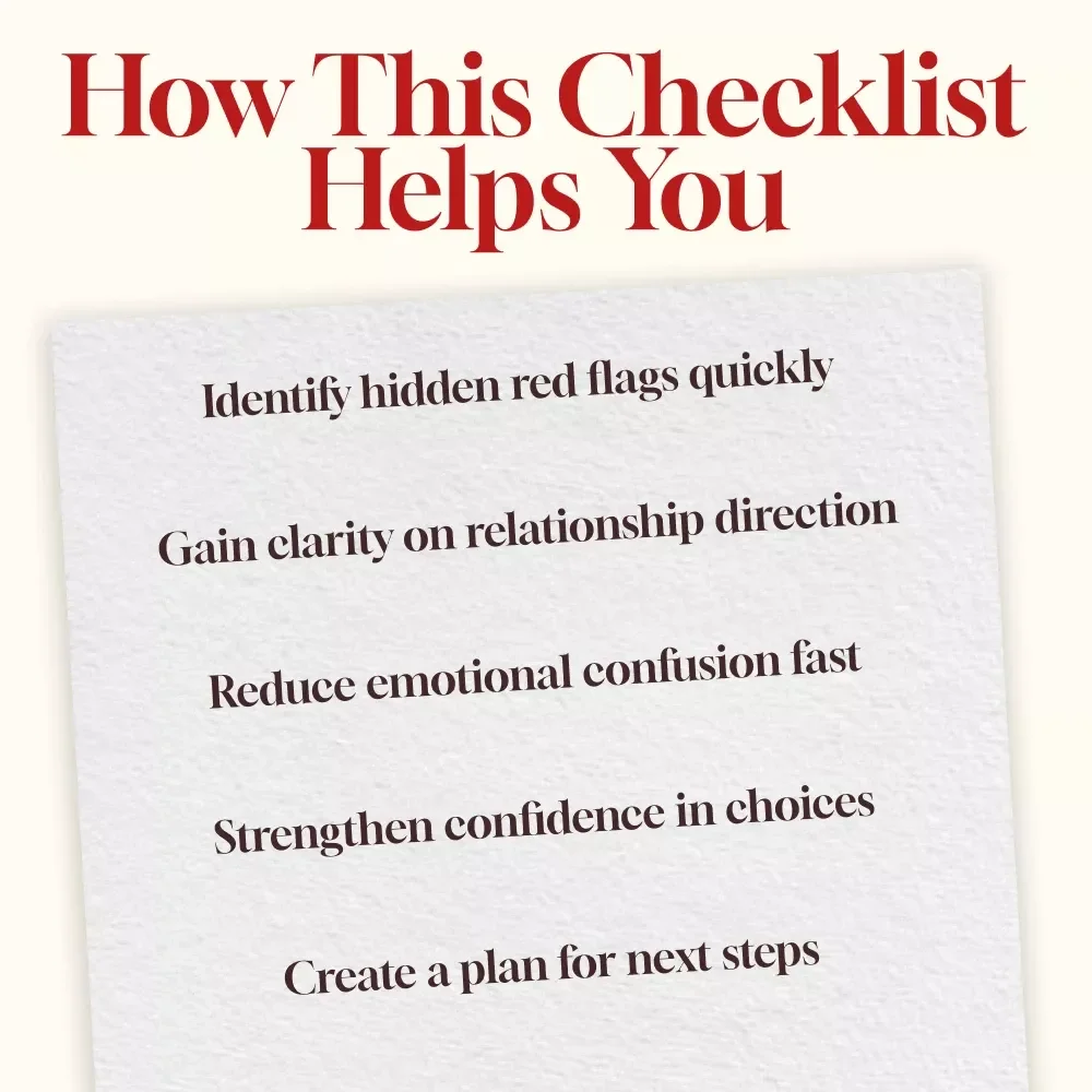 Situationship Awareness Checklist | Digital Download | Relationship Clarity Guide, Self-Reflection eBook, Dating Boundaries Printable