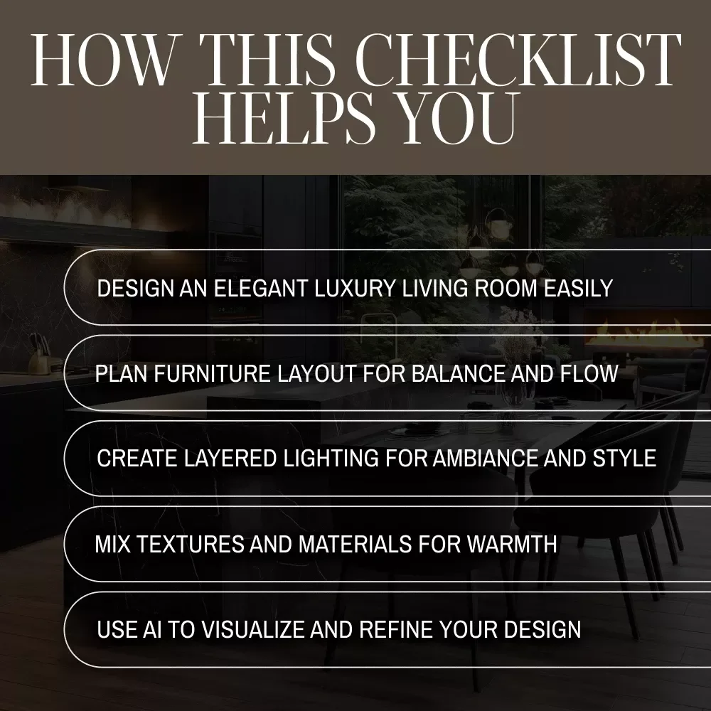 How to Style a Luxury Living Room – Digital Guide, eBook & Checklist for Elegant Interiors, Luxury Home Decor, High-End Design Inspiration